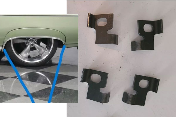 1969-70 Impala Caprice Fender Skirt Mounting bracket sup clip